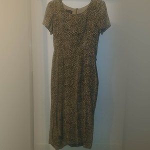 Leopard Print 100% Silk Dress